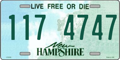 NH license plate 1174747