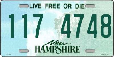 NH license plate 1174748