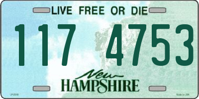 NH license plate 1174753