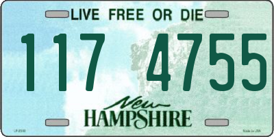 NH license plate 1174755