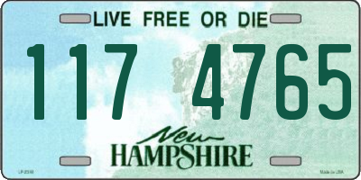 NH license plate 1174765