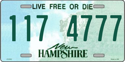 NH license plate 1174777