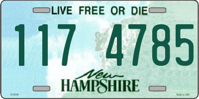 NH license plate 1174785