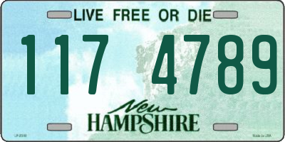 NH license plate 1174789