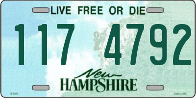 NH license plate 1174792
