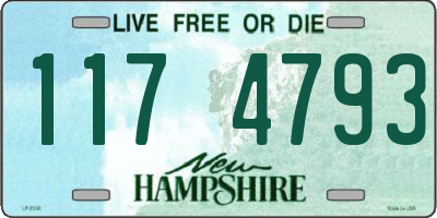 NH license plate 1174793