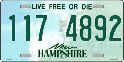 NH license plate 1174892