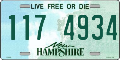 NH license plate 1174934