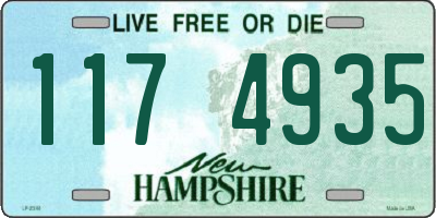 NH license plate 1174935