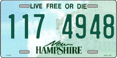 NH license plate 1174948