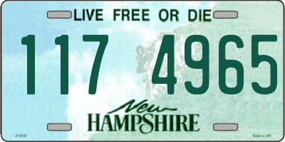 NH license plate 1174965