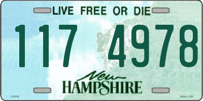 NH license plate 1174978