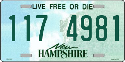 NH license plate 1174981