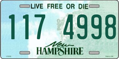 NH license plate 1174998