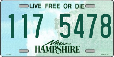 NH license plate 1175478