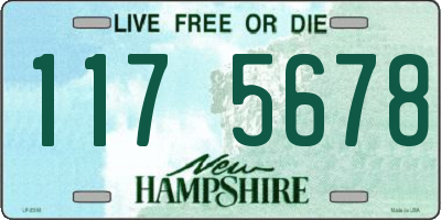 NH license plate 1175678