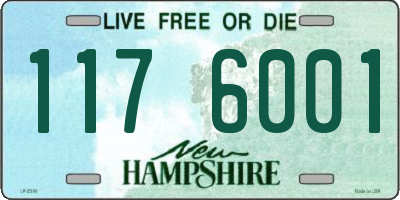 NH license plate 1176001