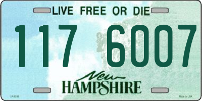 NH license plate 1176007