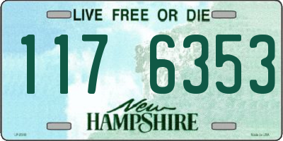 NH license plate 1176353