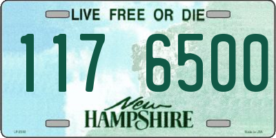 NH license plate 1176500