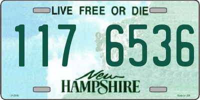 NH license plate 1176536