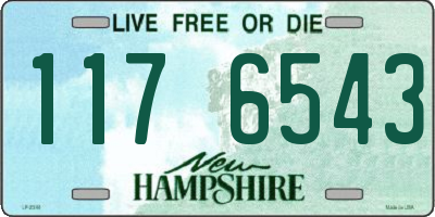 NH license plate 1176543