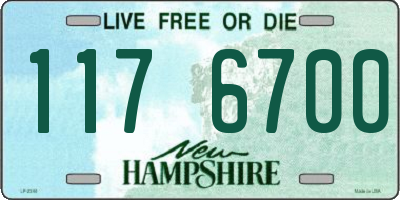 NH license plate 1176700