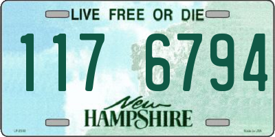 NH license plate 1176794
