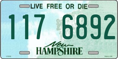 NH license plate 1176892