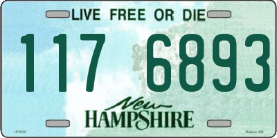 NH license plate 1176893