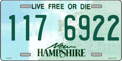 NH license plate 1176922