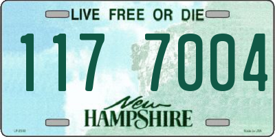 NH license plate 1177004