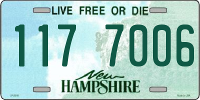NH license plate 1177006
