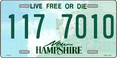 NH license plate 1177010