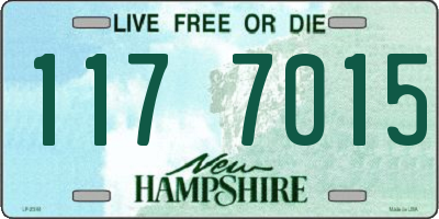 NH license plate 1177015