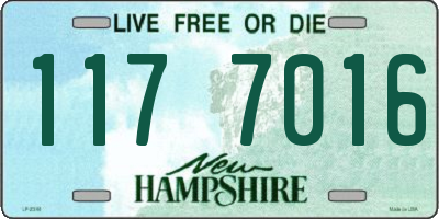 NH license plate 1177016