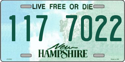 NH license plate 1177022