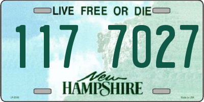 NH license plate 1177027