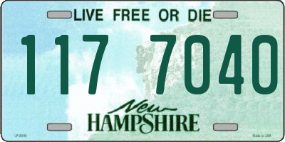 NH license plate 1177040