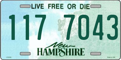 NH license plate 1177043