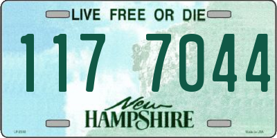 NH license plate 1177044