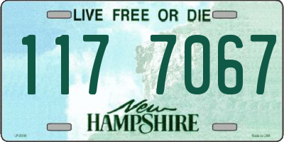 NH license plate 1177067
