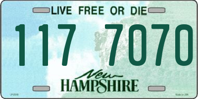NH license plate 1177070