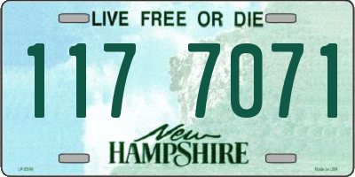 NH license plate 1177071