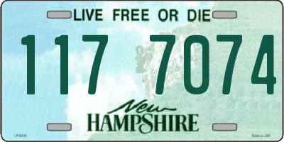 NH license plate 1177074