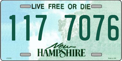 NH license plate 1177076