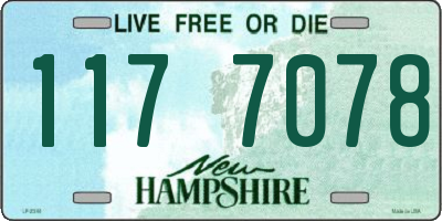NH license plate 1177078