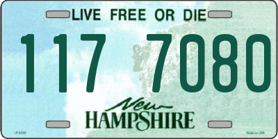 NH license plate 1177080