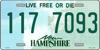 NH license plate 1177093