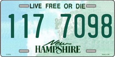 NH license plate 1177098